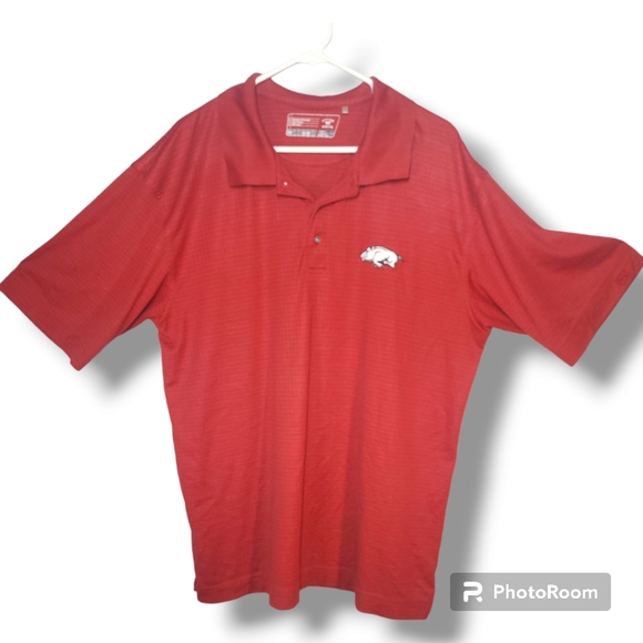 Cutter & Buck Shirts Cutter Buck Maroon Arkansas Razorbacks Short